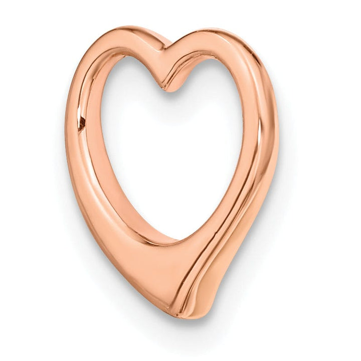 Lovely Rita's Pendants & Charms 14K Rose Gold Polished Heart Design Chain Slide Pendant