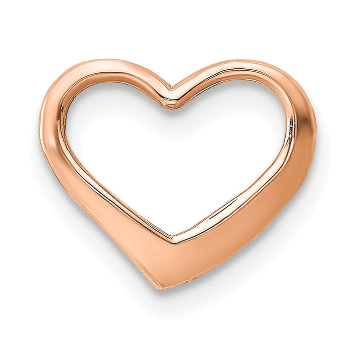 Lovely Rita's Pendants & Charms 14K Rose Gold Polished Heart Design Slide Pendant
