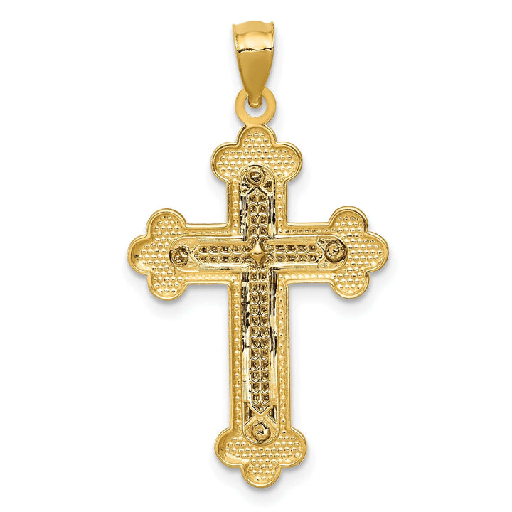 Lovely Rita's Pendants & Charms 14k Two Gold Fleur de Lis Cross Pendant