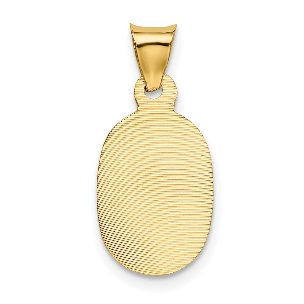 Lovely Rita's Pendants & Charms 14K Two Tone Gold Bold D.C Corpus Oval Pendant