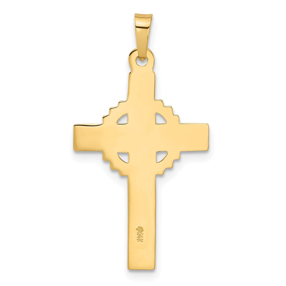 Lovely Rita's Pendants & Charms 14K Two-Tone Gold Classic INRI Iona Crucifix Cross Pendant