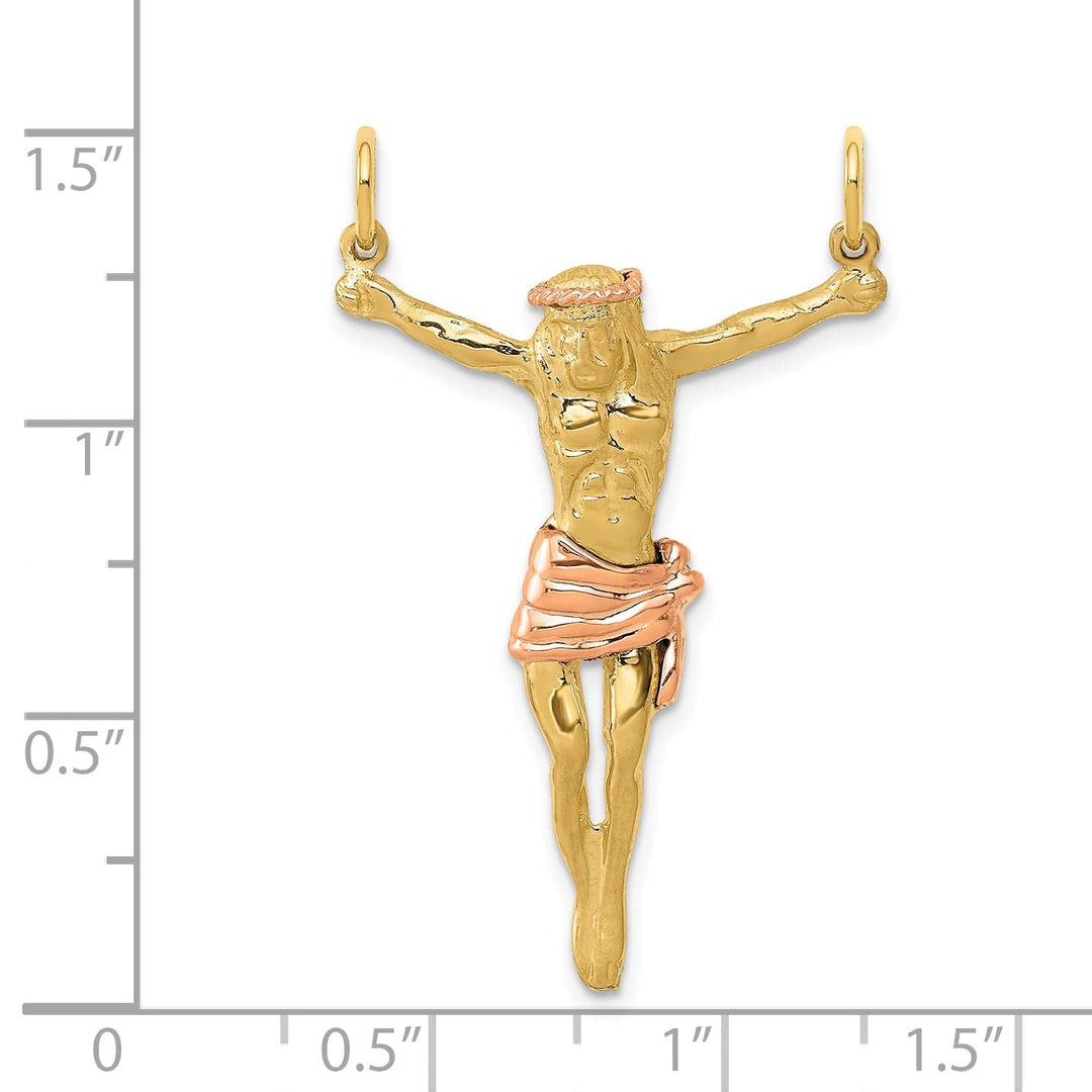 Lovely Rita's Pendants & Charms 14K Two-Tone Gold Classic Rose Corpus Pendant