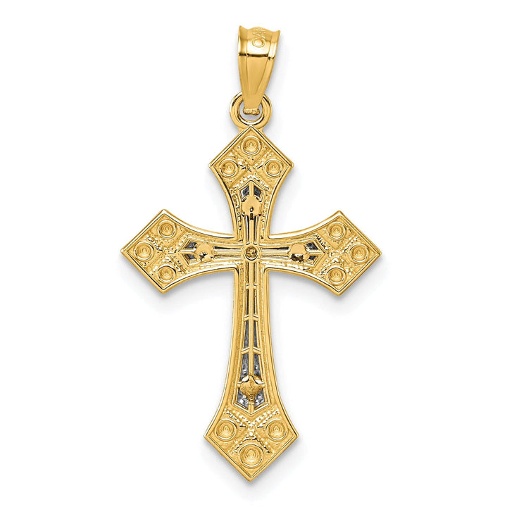 Lovely Rita's Pendants & Charms 14K Two Tone Gold D.C Passion Cross Pendant