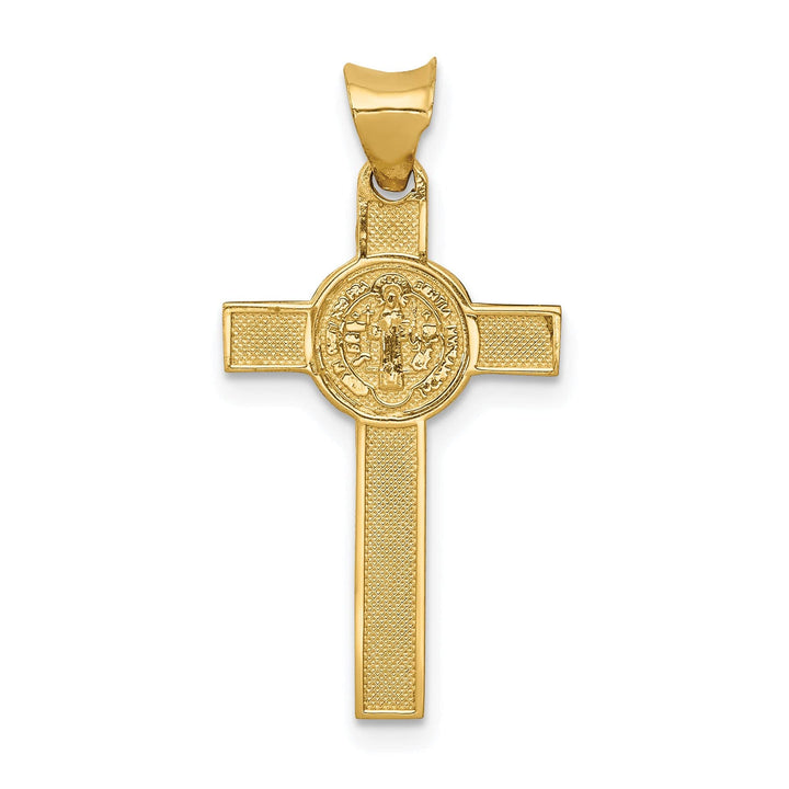 Lovely Rita's Pendants & Charms 14K Two-Tone Gold Timeless Celtic St. Benedict Crucifix Medal