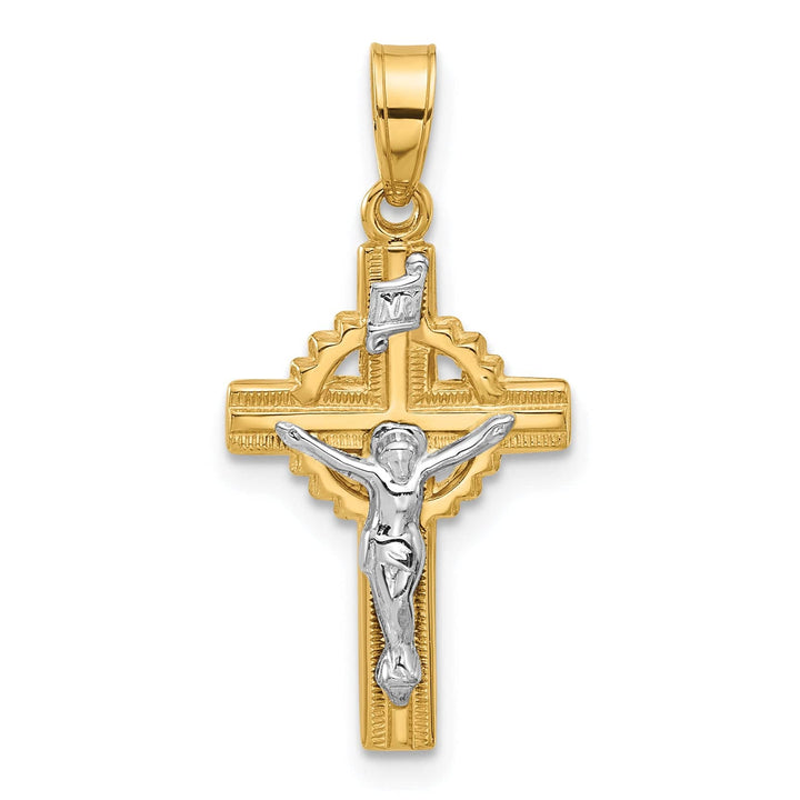 Lovely Rita's Pendants & Charms 14K Two-Tone Gold Timeless INRI Iona Crucifix Pendant