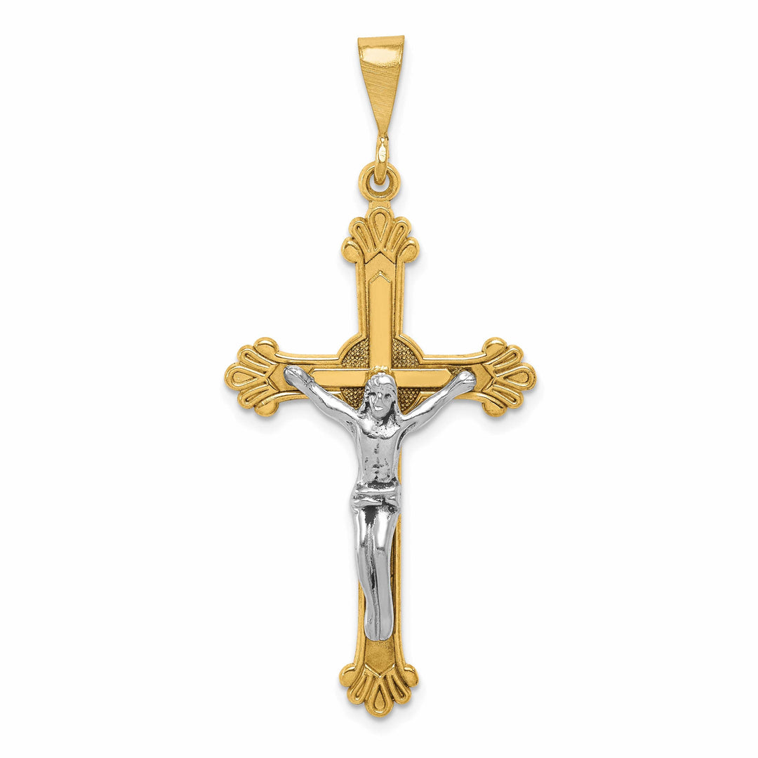 Lovely Rita's Pendants & Charms 14K Two-Tone Gold Timeless Iona Crucifix Cross Pendant