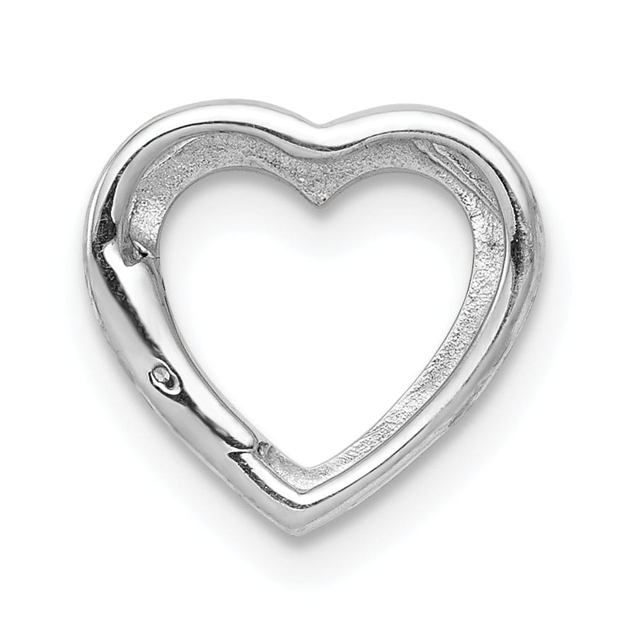 Lovely Rita's Pendants & Charms 14k White Gold .01ct. Diamond Heart Chain Slide Pendant