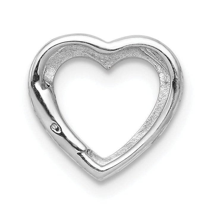 Lovely Rita's Pendants & Charms 14k White Gold .01ct. Diamond Heart Chain Slide Pendant