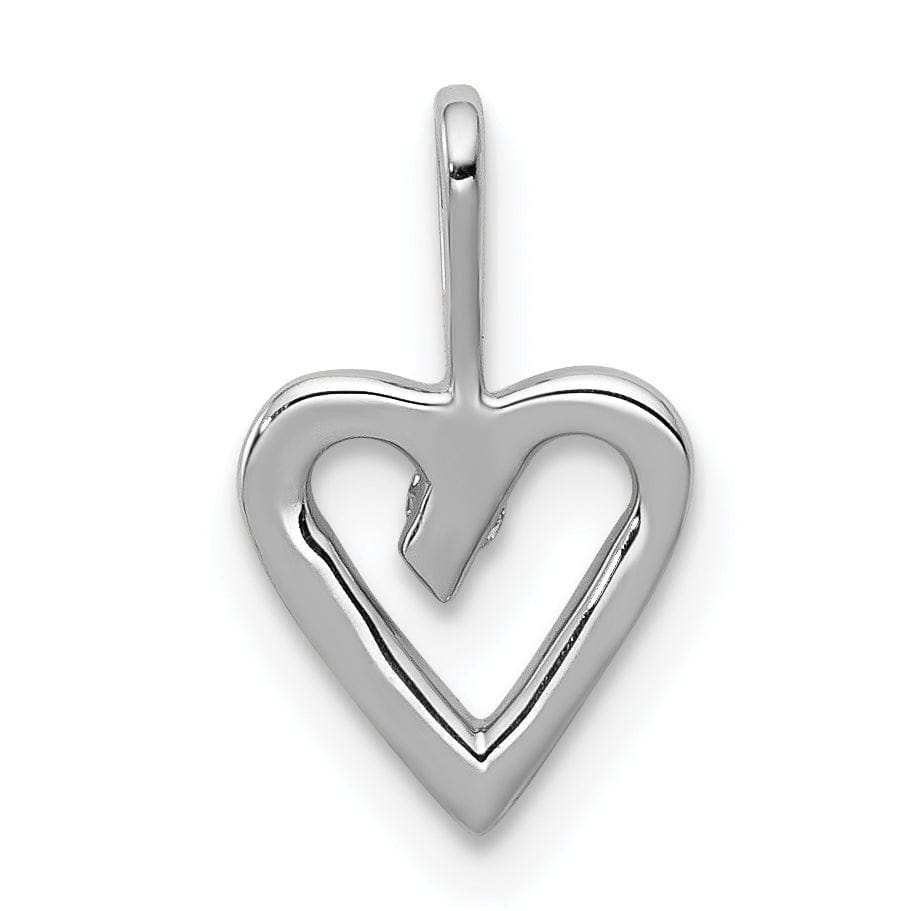 Lovely Rita's Pendants & Charms 14k White Gold .02 Carat Diamond Heart Design Pendant
