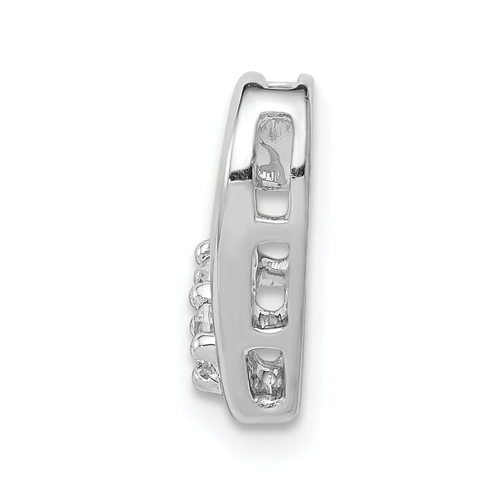 Lovely Rita's Pendants & Charms 14k White Gold 1/10ct. Diamond Heart Chain Slide Pendant