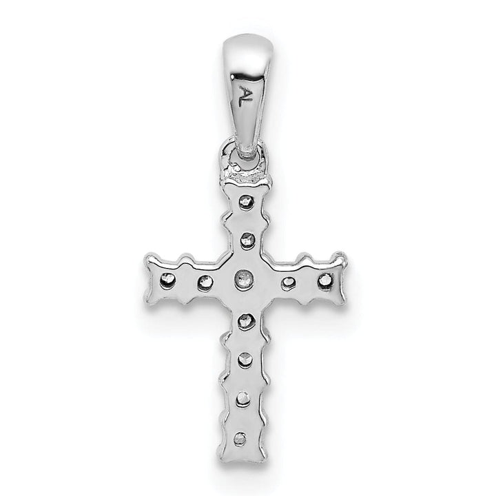 Lovely Rita's Pendants & Charms 14k White Gold 1/20 CT Classic Diamond Latin Cross Pendant