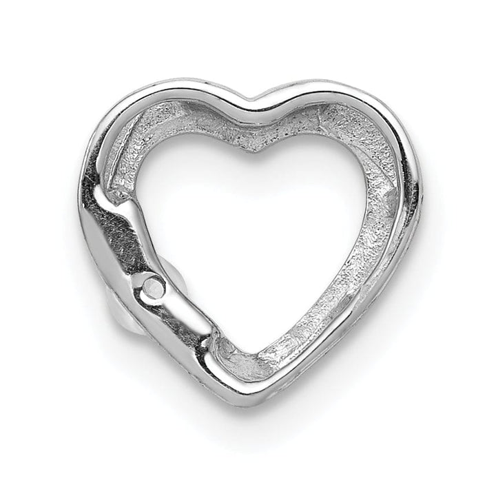 Lovely Rita's Pendants & Charms 14k White Gold 1/20ct. Diamond Heart Chain Slide Pendant
