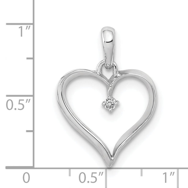 Lovely Rita's Pendants & Charms 14K White Gold 1/20ct. Diamond Heart Pendant