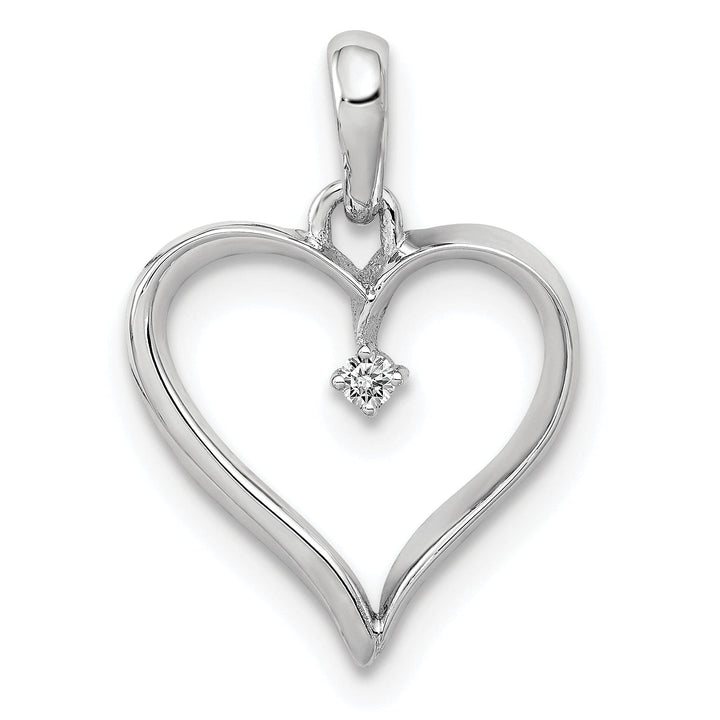 Lovely Rita's Pendants & Charms 14K White Gold 1/20ct. Diamond Heart Pendant