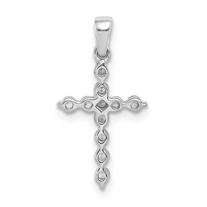 Lovely Rita's Pendants & Charms 14k White Gold 1/4 CT Classic Diamond Design Cross Pendant