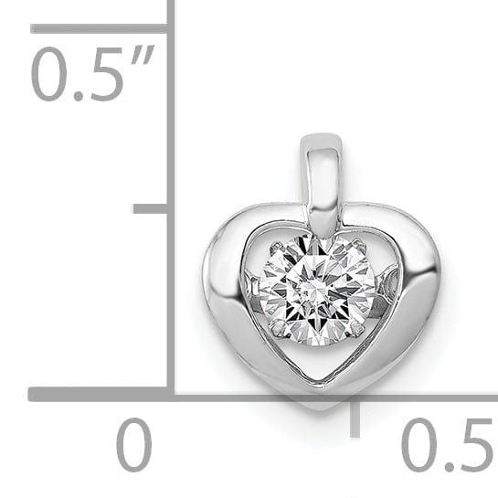 Lovely Rita's Pendants & Charms 14k White Gold 1/4ct. Vibrant Diamond Fancy Heart Design Pendant