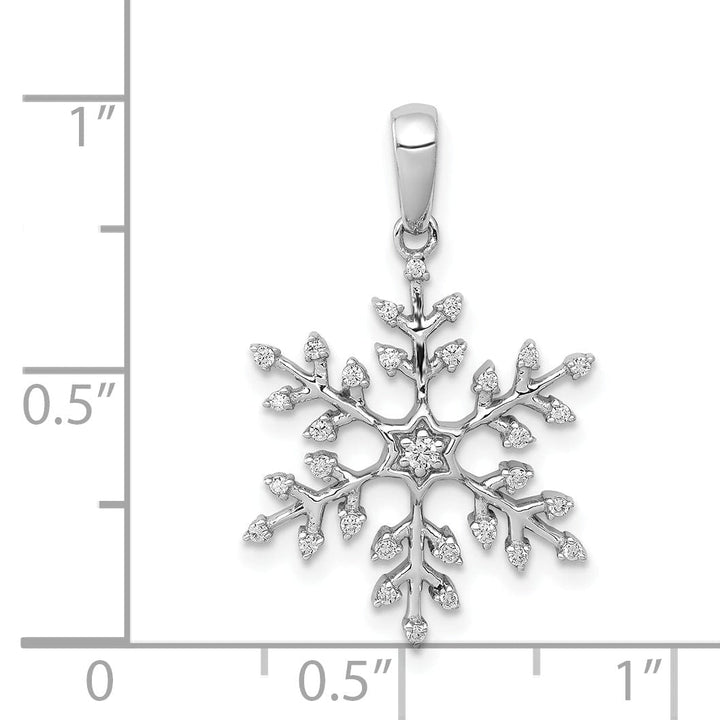Lovely Rita's Pendants & Charms 14k White Gold 1/6 carat Diamond Snowflake Pendant