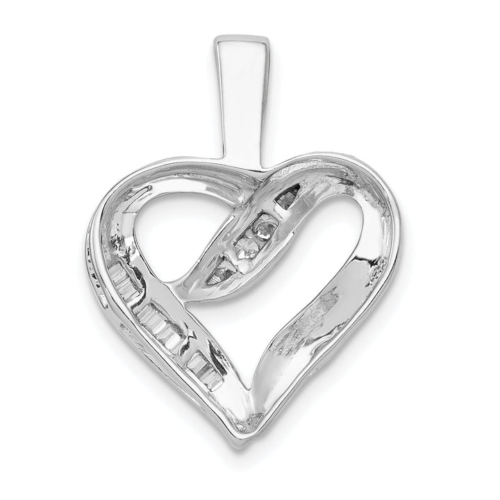 Lovely Rita's Pendants & Charms 14k White Gold 1/8ct. Diamond Heart Design Pendant