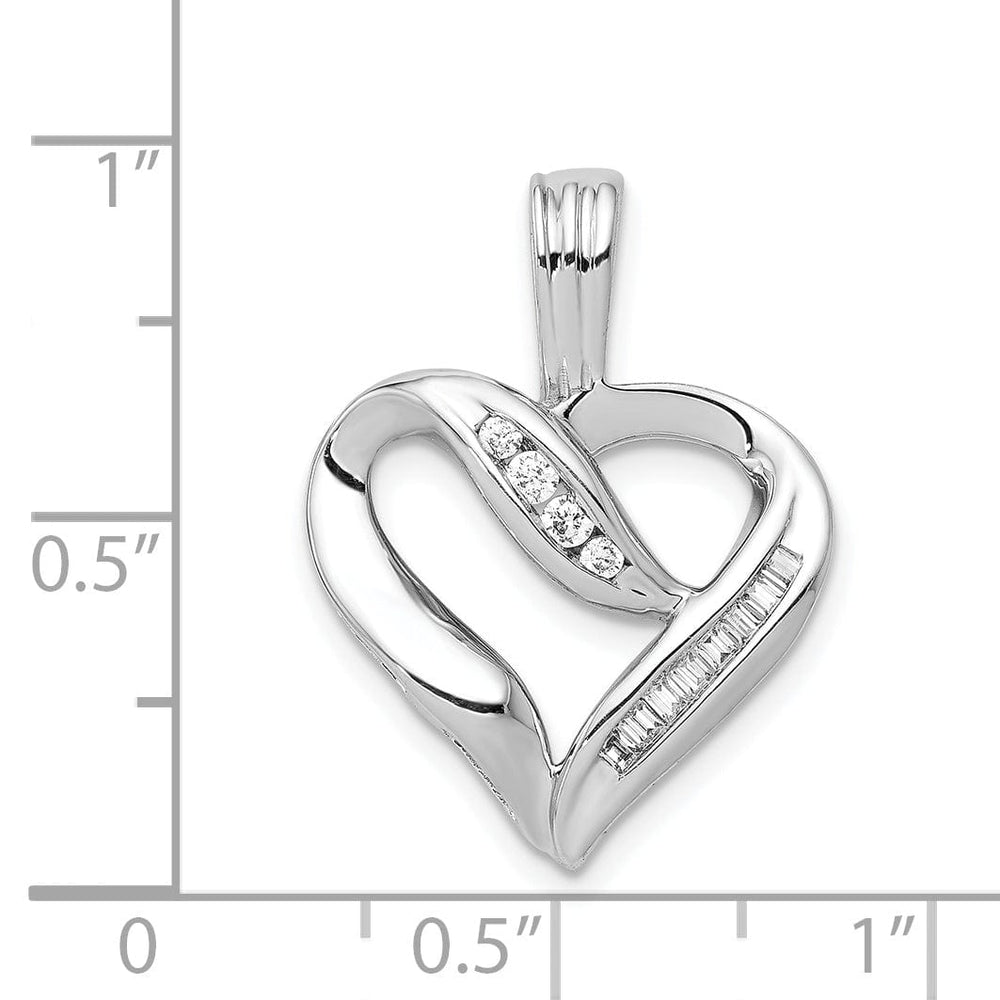 Lovely Rita's Pendants & Charms 14k White Gold 1/8ct. Diamond Heart Design Pendant