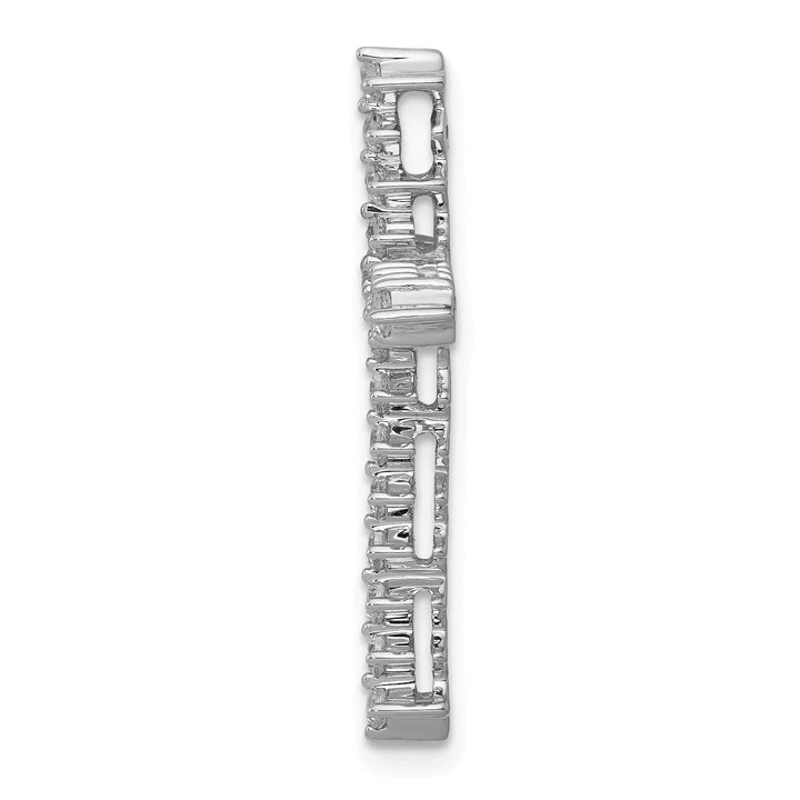 Lovely Rita's Pendants & Charms 14k White Gold 3/8 CT Diamond Fancy Cross Chain Slide