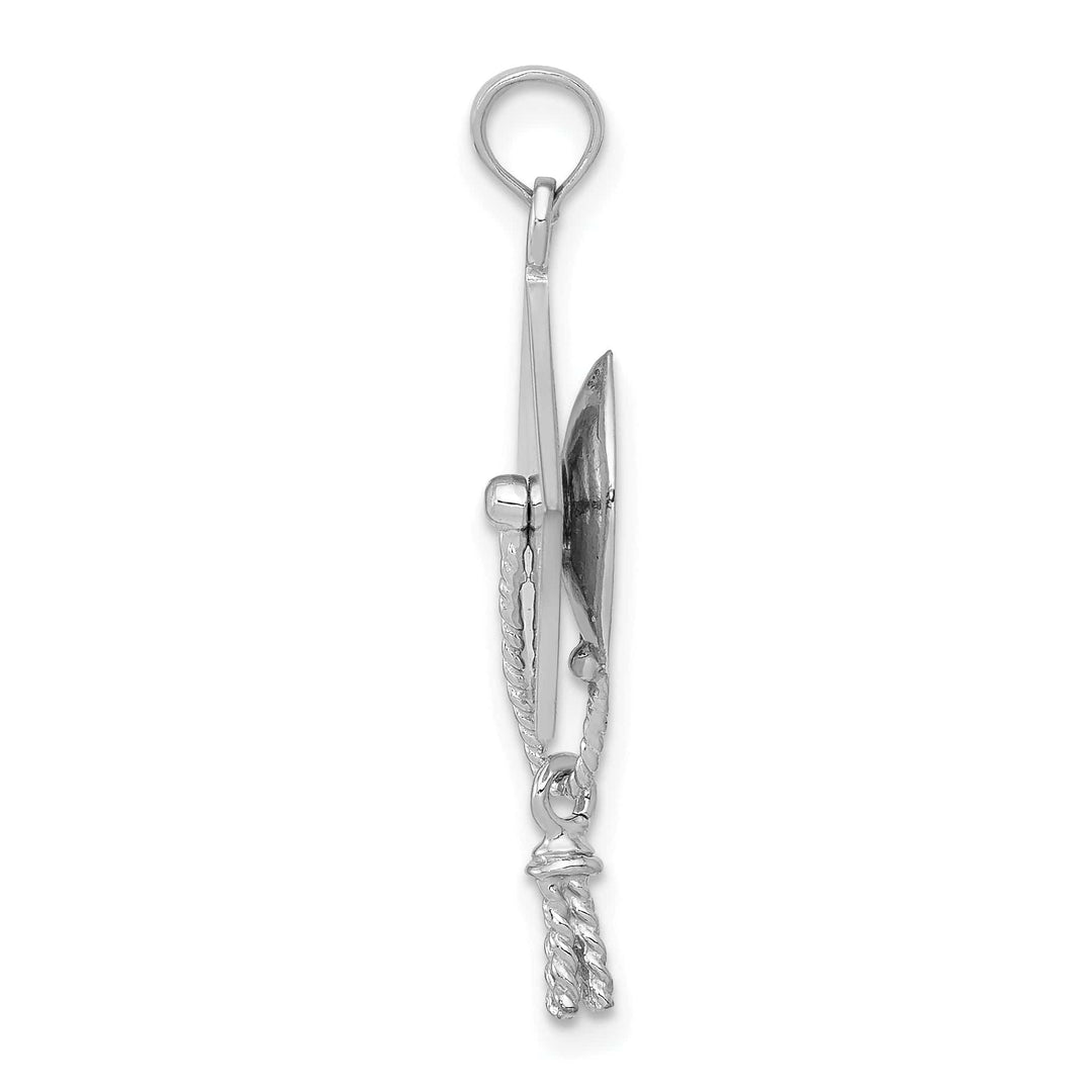 Lovely Rita's Pendants & Charms 14K White Gold 3-D Graduation Cap with Moveable Tassel Pendant