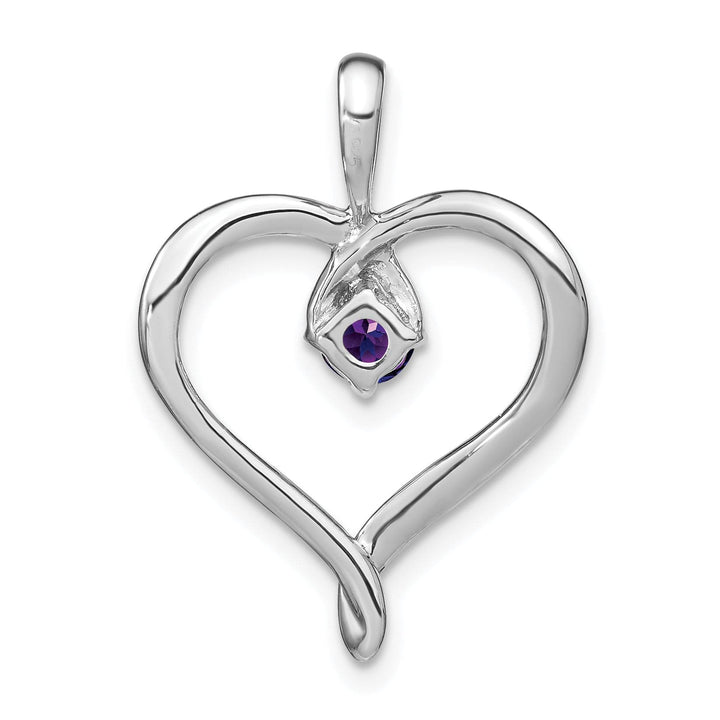 Lovely Rita's Pendants & Charms 14k White Gold Amethyst Heart Pendant