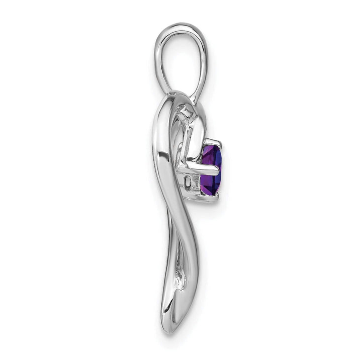Lovely Rita's Pendants & Charms 14k White Gold Amethyst Heart Pendant