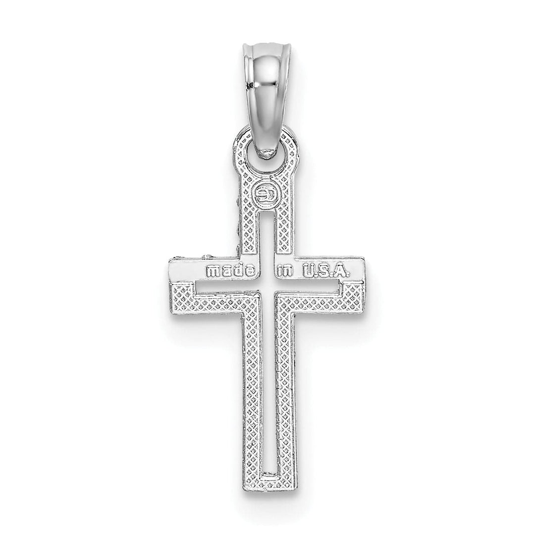 Lovely Rita's Pendants & Charms 14K White Gold Classic Cut-out D.C Latin Cross Pendant