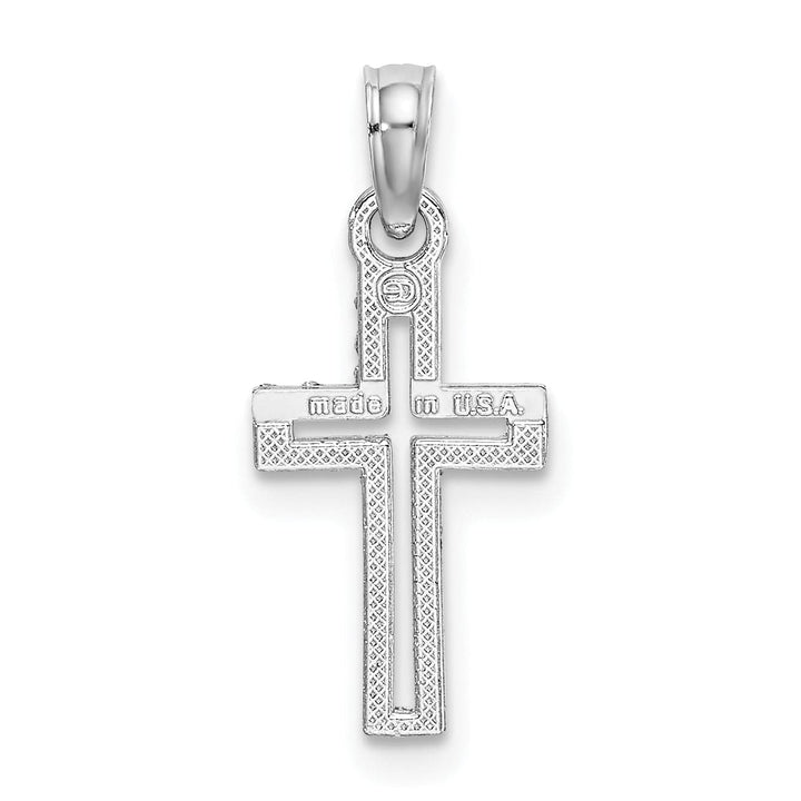 Lovely Rita's Pendants & Charms 14K White Gold Classic Cut-out D.C Latin Cross Pendant