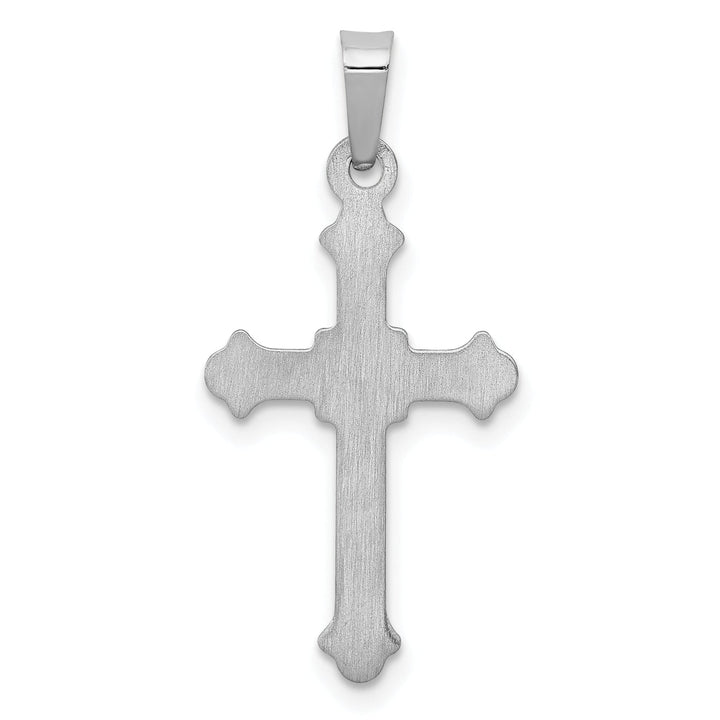Lovely Rita's Pendants & Charms 14k White Gold Classic Fleur de Lis Cross Pendant