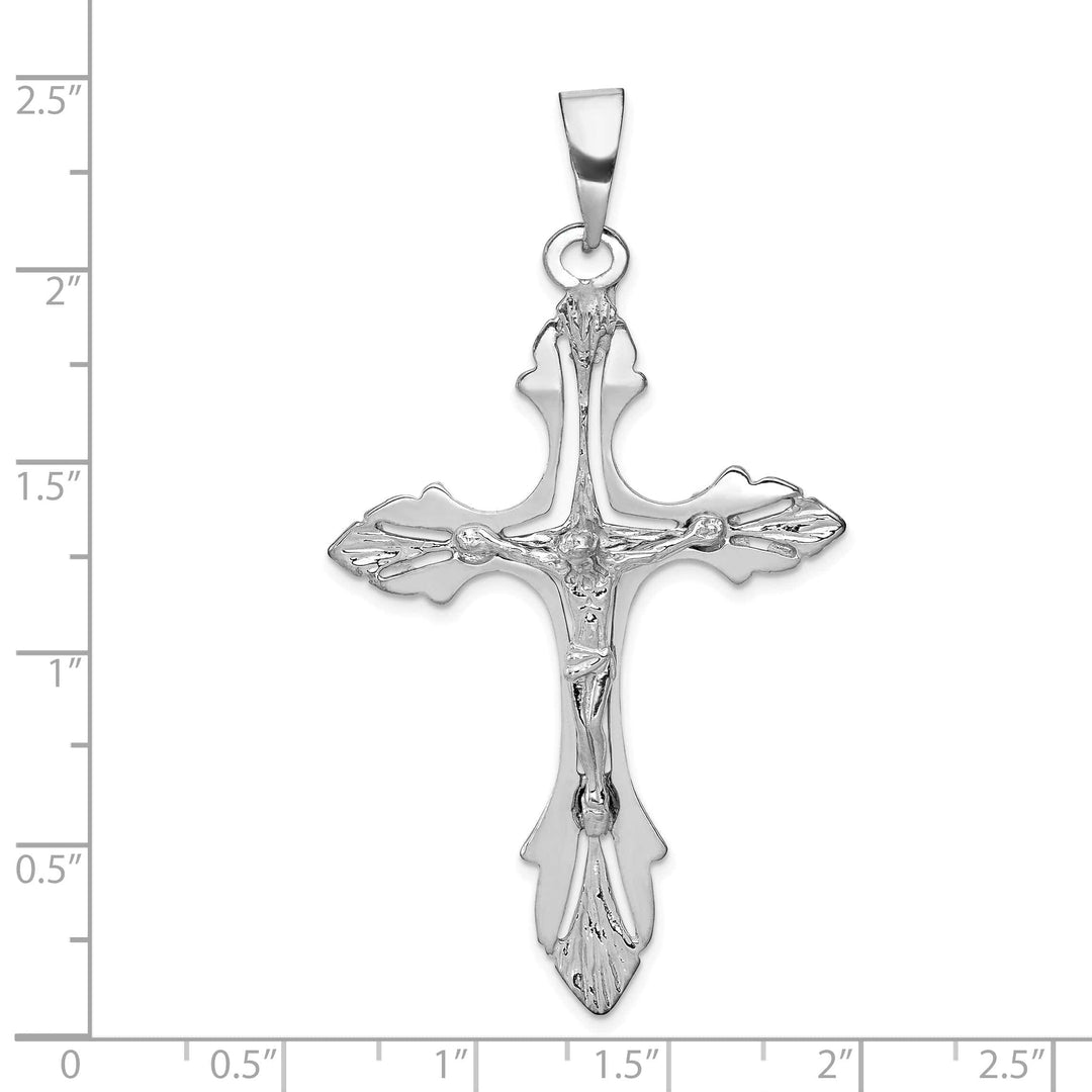 Lovely Rita's Pendants & Charms 14K White Gold Classic Iona Crucifix Cross Pendant