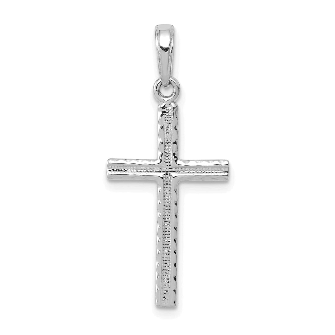 Lovely Rita's Pendants & Charms 14K White Gold Classic Latin Cross Pendant