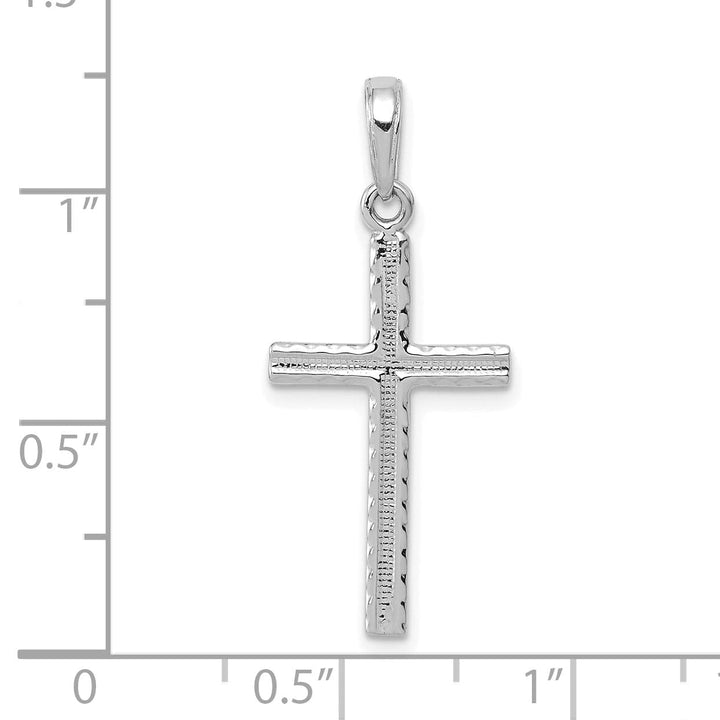 Lovely Rita's Pendants & Charms 14K White Gold Classic Latin Cross Pendant