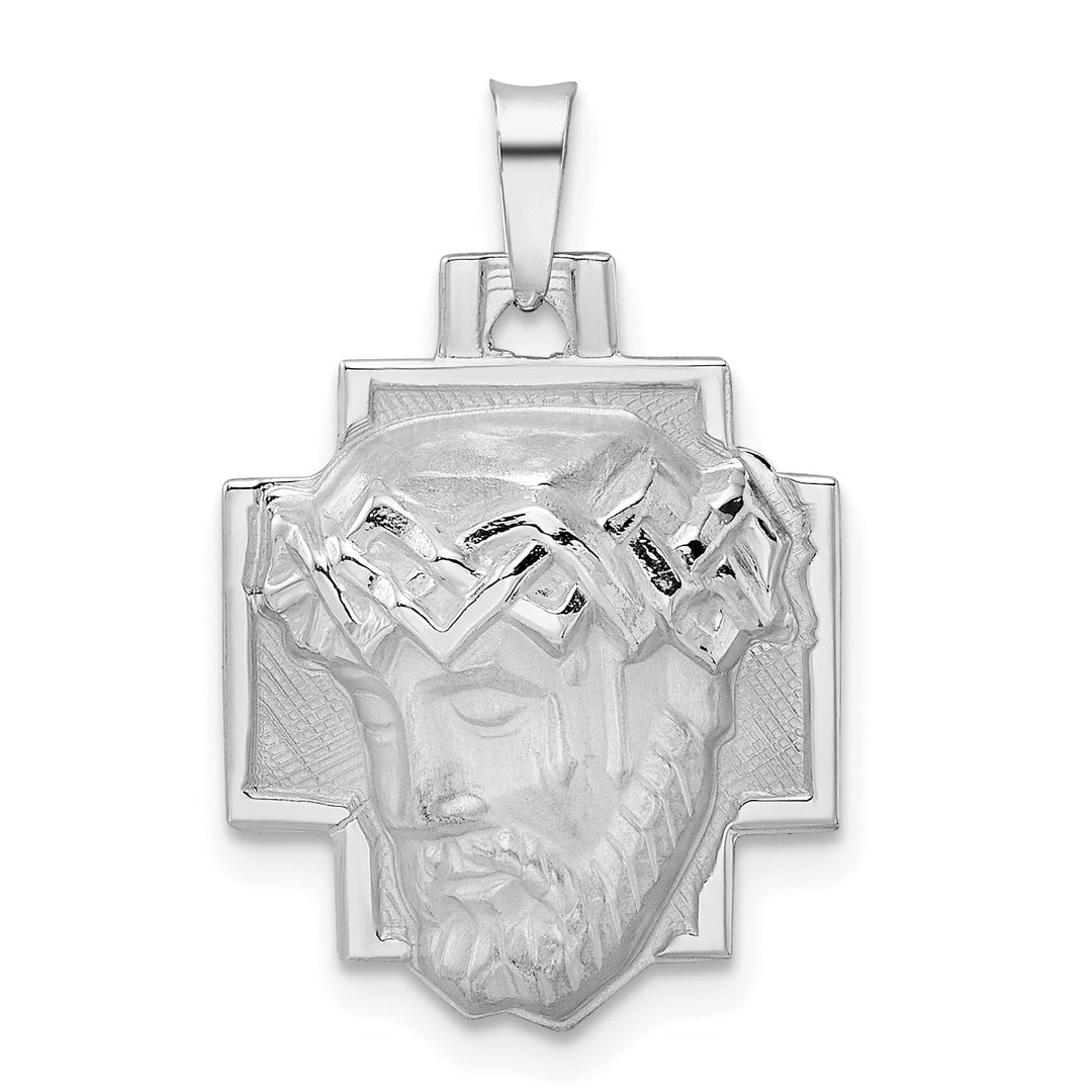 Lovely Rita's Pendants & Charms 14K White Gold Classic Rhodium Polished Jesus Pendant