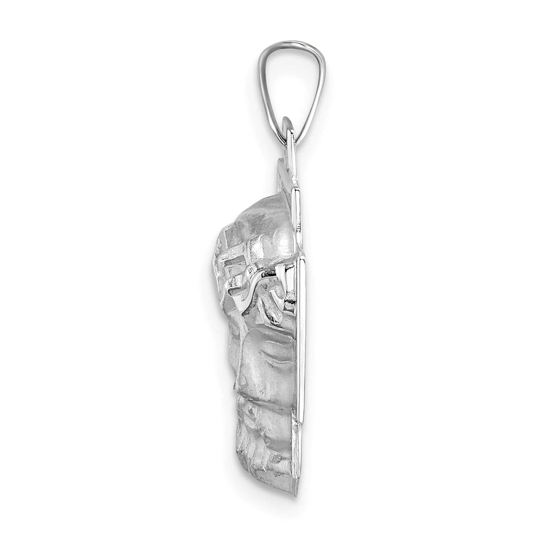 Lovely Rita's Pendants & Charms 14K White Gold Classic Rhodium Polished Jesus Pendant