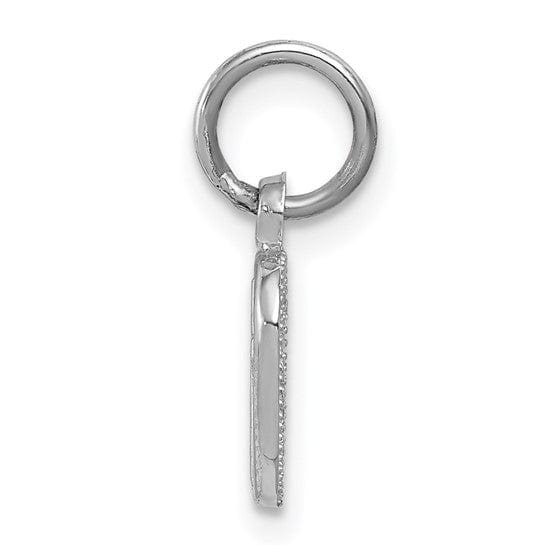 Lovely Rita's Pendants & Charms 14k White Gold Cross in Heart Charm Pendant