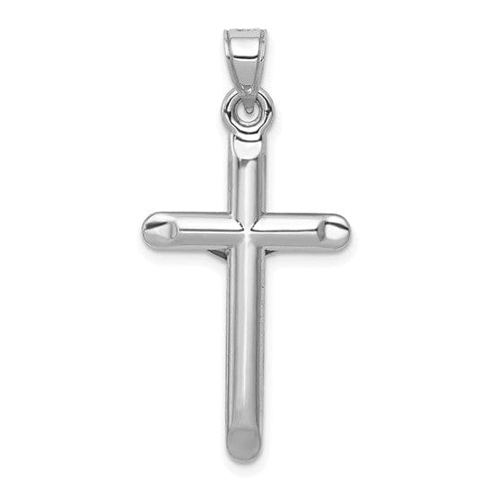Lovely Rita's Pendants & Charms 14k White Gold Crucifix Hollow Cross Pendant