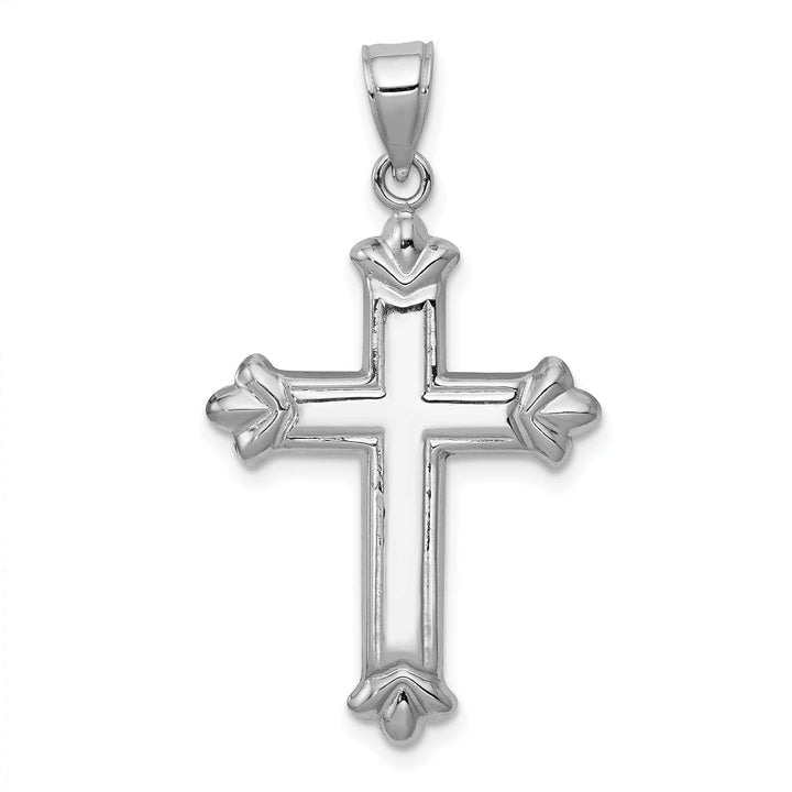 Lovely Rita's Pendants & Charms 14k White Gold D. C Fleur de Lis Cross Pendant