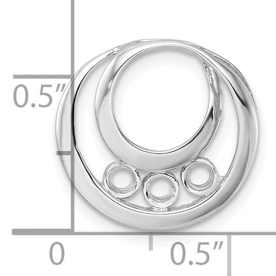 Lovely Rita's Pendants & Charms 14k White Gold Diamond Circles Omega Pendant Mount