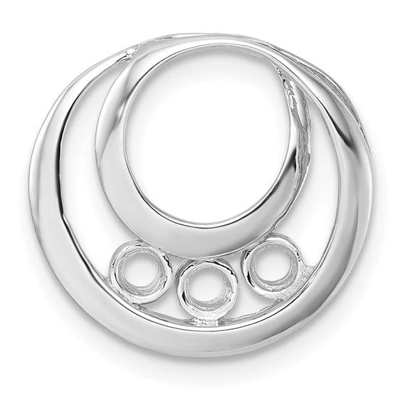 Lovely Rita's Pendants & Charms 14k White Gold Diamond Circles Omega Pendant Mount