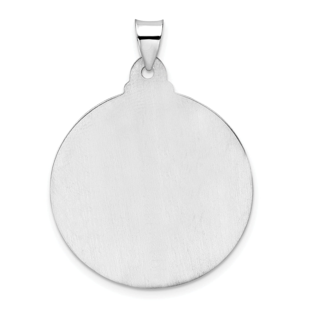 Lovely Rita's Pendants & Charms 14K White Gold Elegant Rhodium Polished Jesus Face Disc Pendant