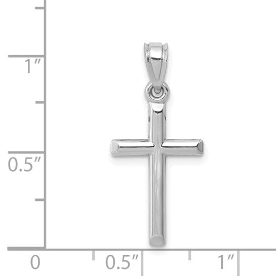 Lovely Rita's Pendants & Charms 14k White Gold Hollow Cross Pendant