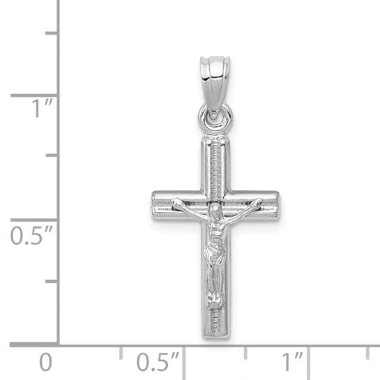 Lovely Rita's Pendants & Charms 14k White Gold Hollow Crucifix Pendant