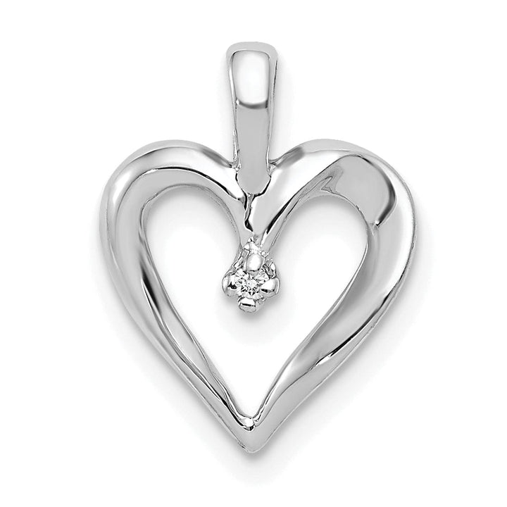 Lovely Rita's Pendants & Charms 14k White Gold l1 Clarity G-I Color .01ct. Diamond Heart Design Pendant