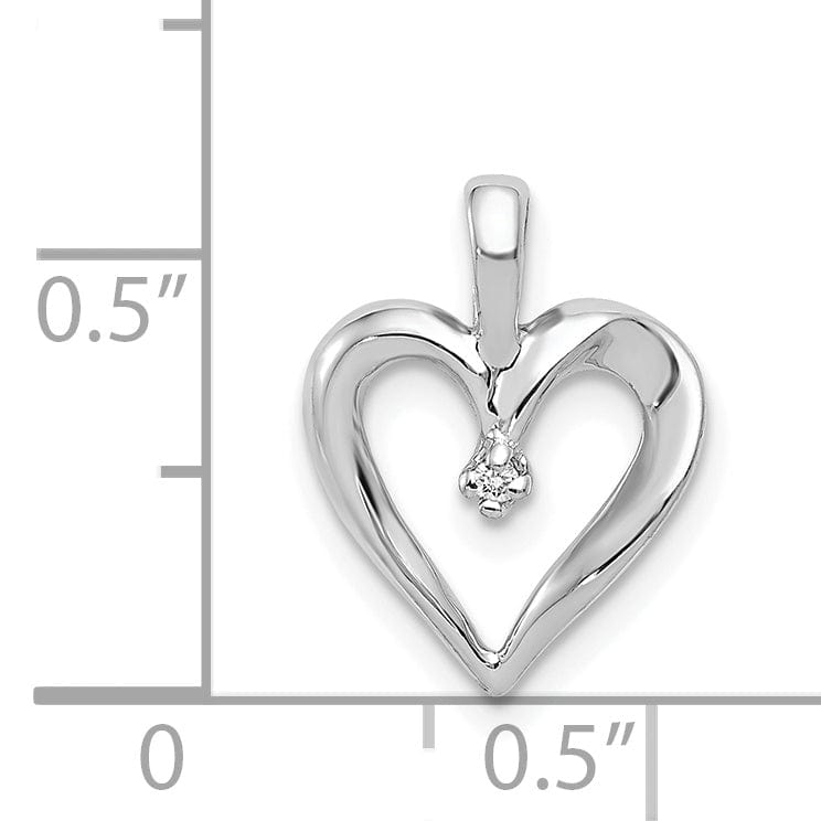 Lovely Rita's Pendants & Charms 14k White Gold l1 Clarity G-I Color .01ct. Diamond Heart Design Pendant