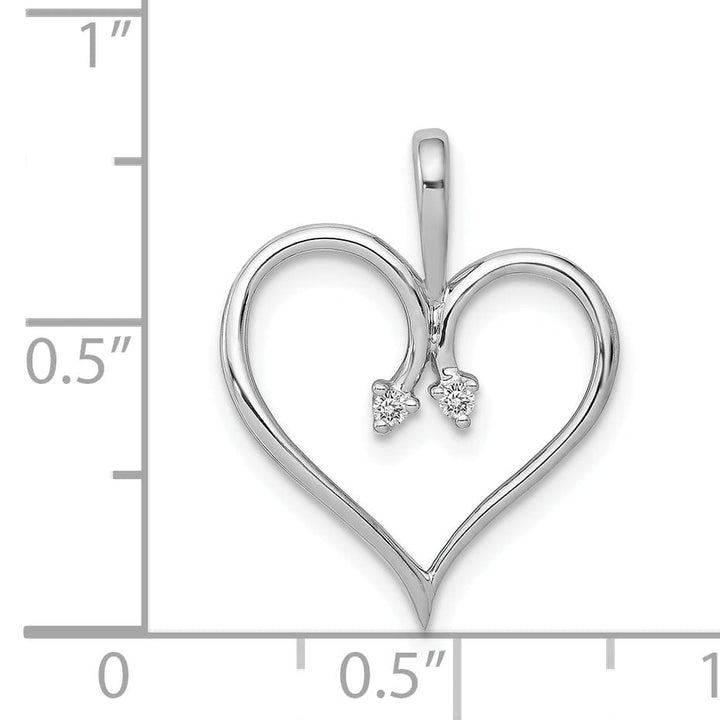 Lovely Rita's Pendants & Charms 14k White Gold l1 Clarity G-I Color .02ct. Diamond Heart Pendant