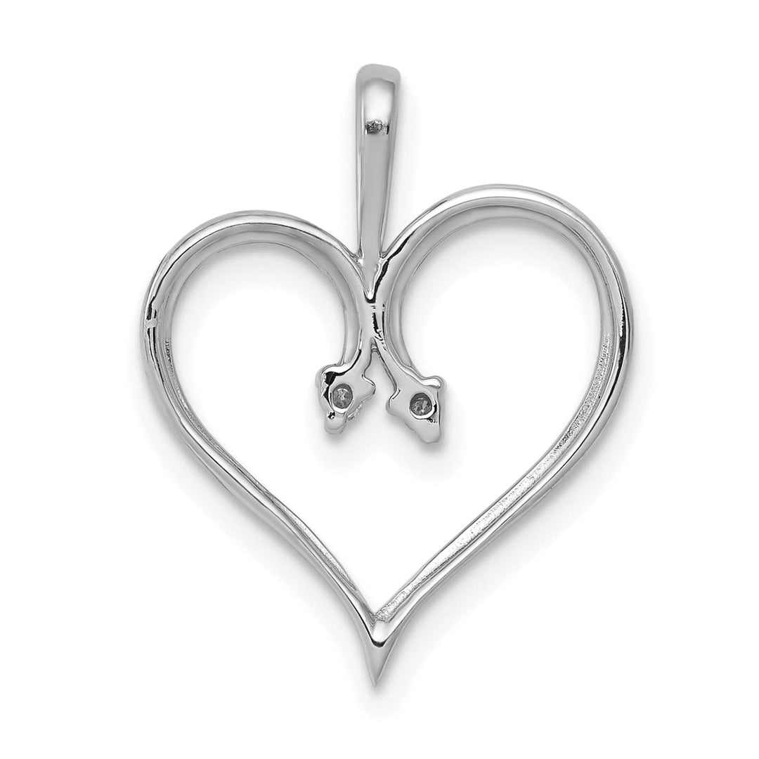 Lovely Rita's Pendants & Charms 14k White Gold l1 Clarity G-I Color .02ct. Diamond Heart Pendant