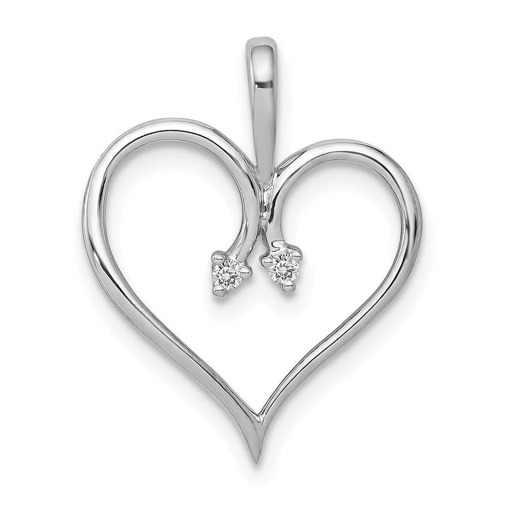 Lovely Rita's Pendants & Charms 14k White Gold l1 Clarity G-I Color .02ct. Diamond Heart Pendant