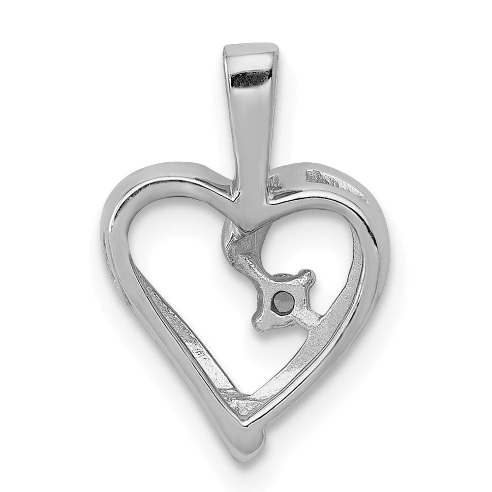 Lovely Rita's Pendants & Charms 14k White Gold l1 Clarity G-I Color .02ct  Diamond Heart Shape Design Pendant