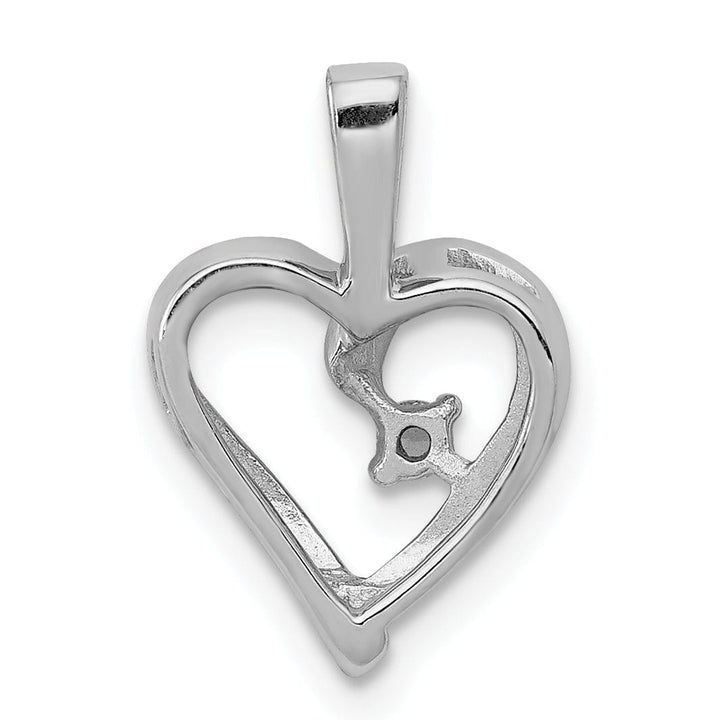 Lovely Rita's Pendants & Charms 14k White Gold l1 Clarity G-I Color .02ct  Diamond Heart Shape Design Pendant